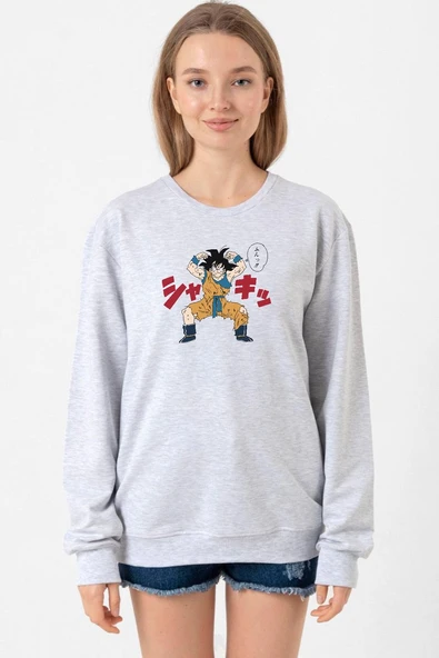 Dragon Ball Z Anime Angry Goku Grimelanj Kadın 2ip Sweatshirt ürün görseli 1