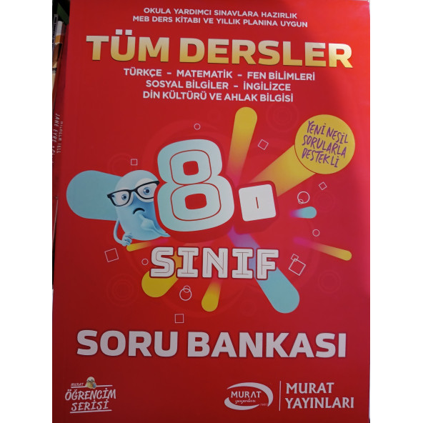 Murat yayınları tüm dersler 8 soru bankası ürün görseli 1