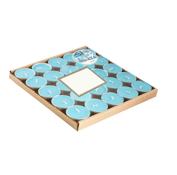 Mum Tea lights  50ad TURKUAZ renk ürün görseli 1