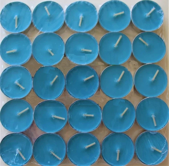 Mum Tea lights  50ad TURKUAZ renk - Resim 2
