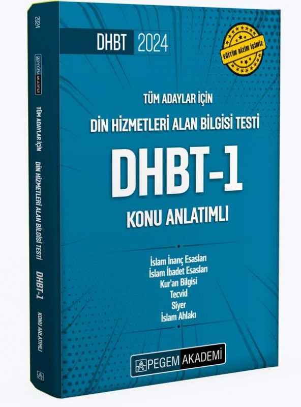 2024 Din Hizmetleri Alan Bilgisi Testi DHBT 1 Konu Anlatımlı Pegem Yayınları ürün görseli 1