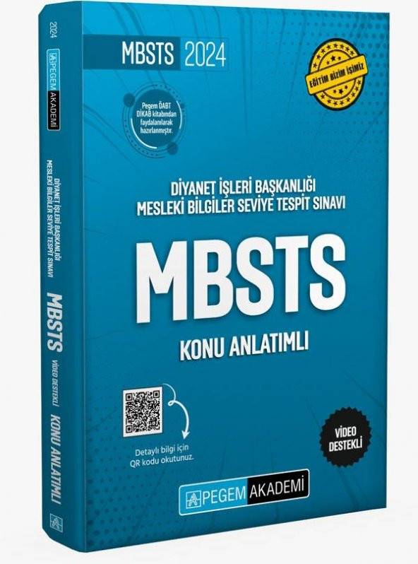 2024 Diyanet İşleri Başkanlığı Mesleki Bilgiler Seviye Tespit Sınavı MBSTS Konu Anlatımlı Pegem ürün görseli 1