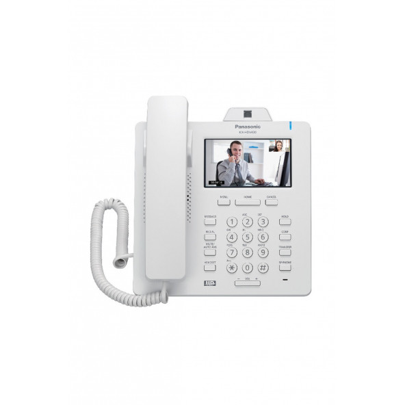 Panasonic KX-HDV430 Beyaz Kameralı IP SIP Masaüstü Telefon (IP Santrallerde Kullanılır) ürün görseli 1
