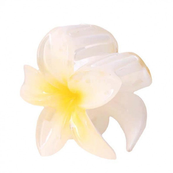 Beyaz Lotus Çiçeği Mandal Toka 8cm ürün görseli 1