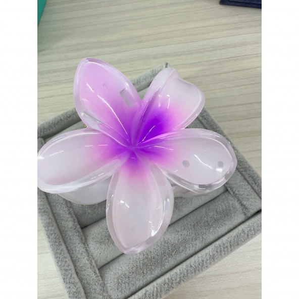 Lila Lotus Çiçeği Mandal Toka 8cm ürün görseli 1