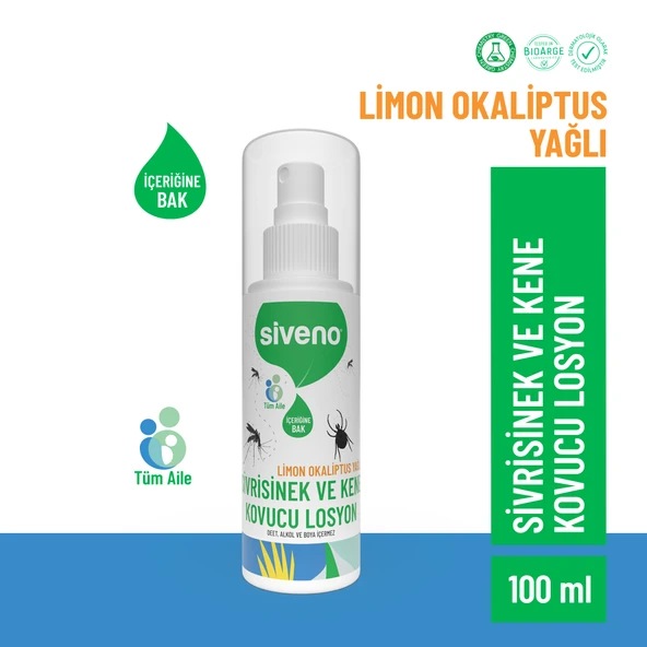 Siveno Sivrisinek ve Kene Kovucu Sprey Krem Bitkisel Tüm Vücut İçin Aile Boy 100 ml ürün görseli 1