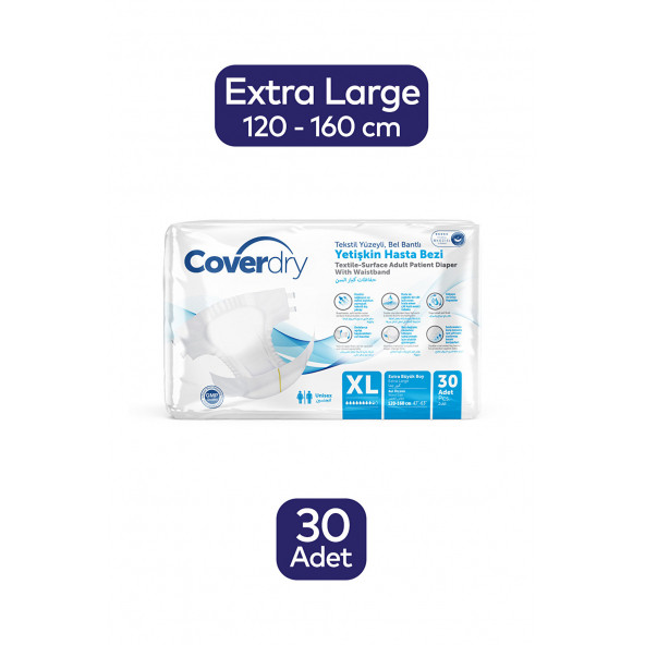 Coverdry Yetişkin Hasta Bezi XL 30'Lu ürün görseli 1