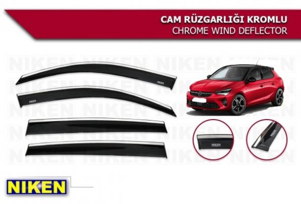 CORSA F ARACA ÖZEL KROMLU CAM RÜZGARLIĞI NİKEN 2022 2023 2024 2025 ürün görseli 1