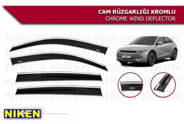 İONİQ ARACA ÖZEL NİKEN KROMLU CAM RÜZGARLIĞI 2021 2022 2023 2024 2025 ürün görseli 1