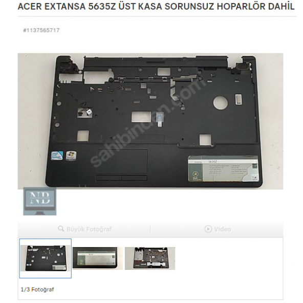 ACER EXTANSA 5635Z ÜST KASA SORUNSUZ HOPARLÖR DAHİL ürün görseli 1