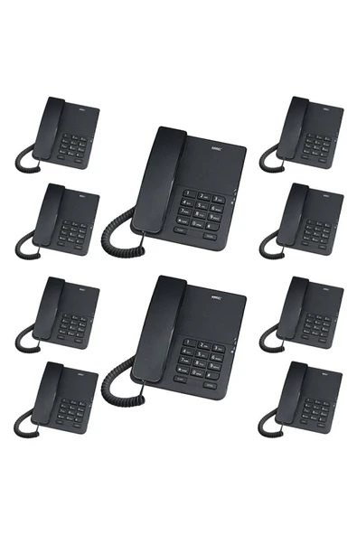 10 Adet Siyah Karel TM140 Masaüstü Ofis Telefon Seti Siyah ürün görseli 1