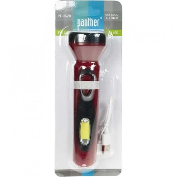 Panther Usb Şarjlı El Feneri PT-9678 ürün görseli 1