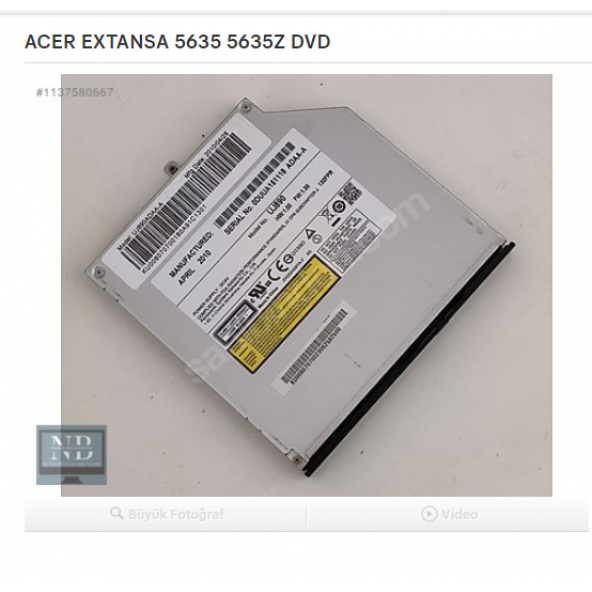 ACER EXTANSA 5635 5635Z DVD ürün görseli 1