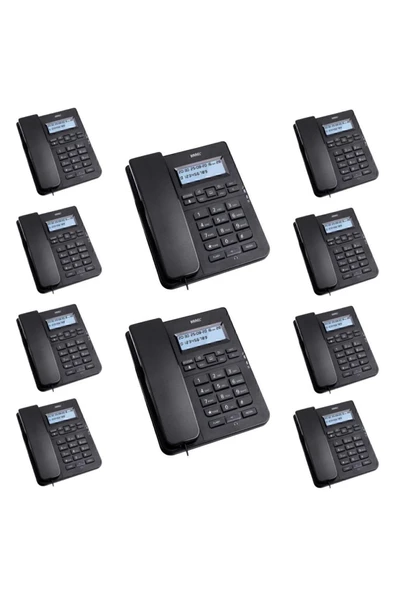 10 Adet Siyah Tm145 Masaüstü Ofis Telefon Seti ürün görseli 1