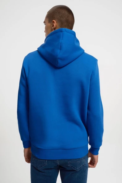 Loft 2034269 Mavi Kapüşonlu Erkek Sweat - Resim 3