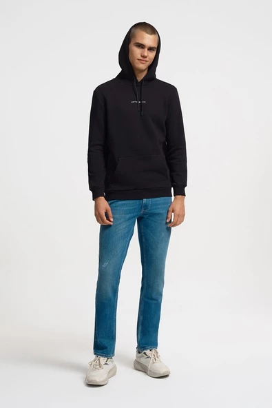 Loft 2034269 Siyah Kapüşonlu Erkek Sweat - Resim 3