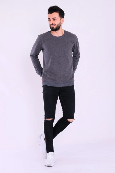 Füme Basic Erkek 2 iplik Sweatshirt - Resim 2