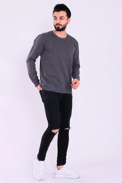 Füme Basic Erkek 2 iplik Sweatshirt - Resim 4