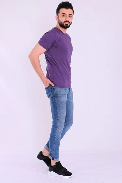 Mürdüm Basic Kısakol Erkek Slim Fit Tshirt - Resim 4
