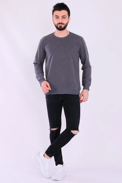 Füme Basic Erkek 2 iplik Sweatshirt - Resim 3