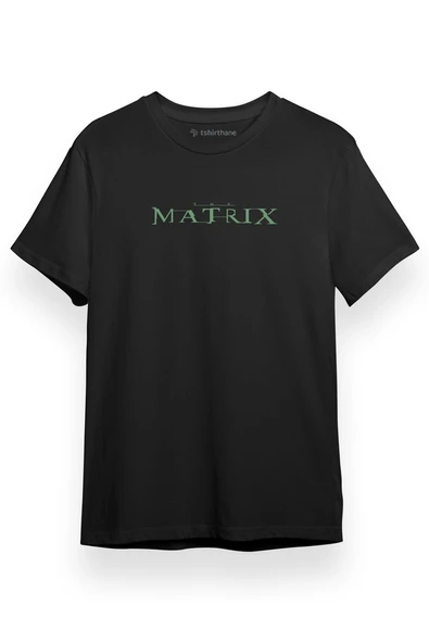 The Matrix Logo Siyah Kısa kol Erkek Tshirt ürün görseli 1