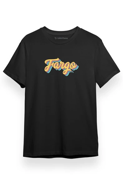 Fargo Rainbow Logo Siyah Kısa kol Erkek Tshirt ürün görseli 1