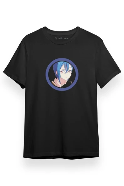 Love Live Anime Superstar Circle Blue Siyah Kısa kol Erkek Tshirt ürün görseli 1