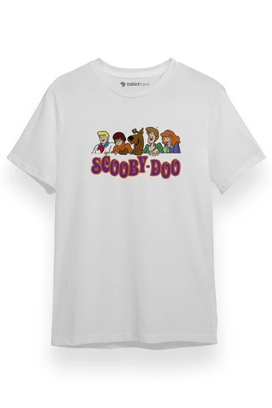 Scooby Doo Team Heads Logo Beyaz Kısa kol Erkek Tshirt ürün görseli 1