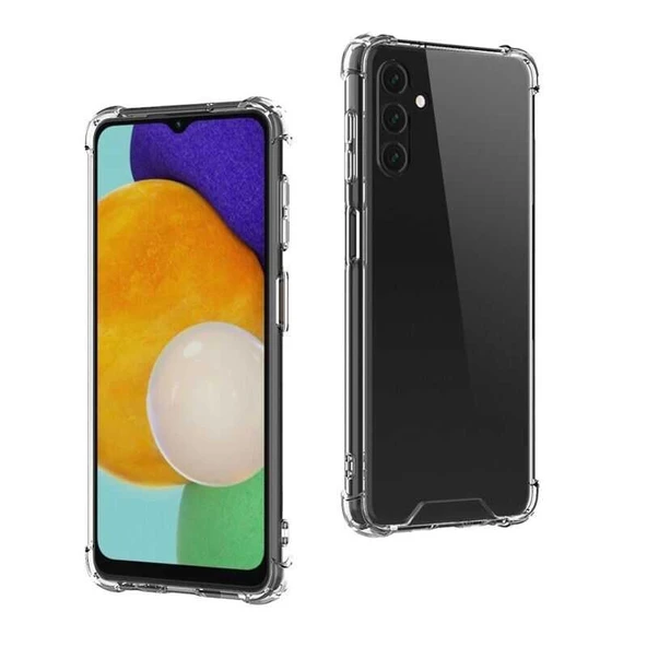 Samsung Galaxy A04S Kılıf Nitro Anti Shock Darbe Emici Köşe Korumalı Şeffaf Silikon Kapak ürün görseli 1