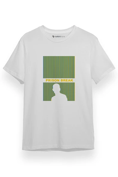 Prison Break Long Beyaz Kısa kol Erkek Tshirt ürün görseli 1