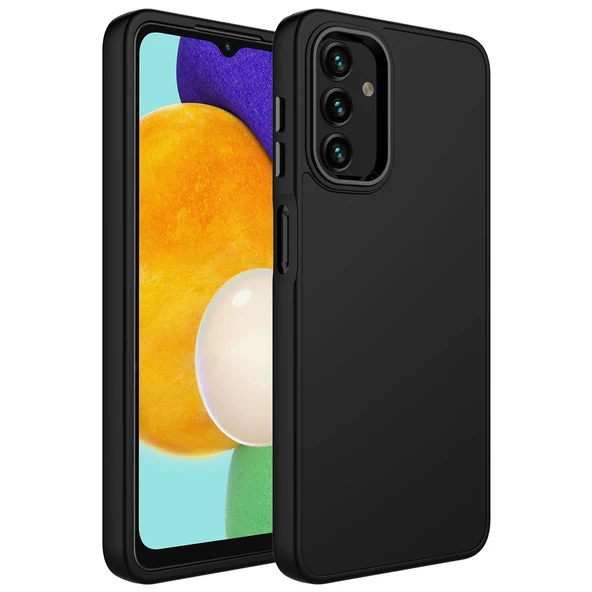 Samsung Galaxy A04S Metal Çerçeve ve Buton Tasarımlı Silikon Luna Kapak kılıf ürün görseli 1