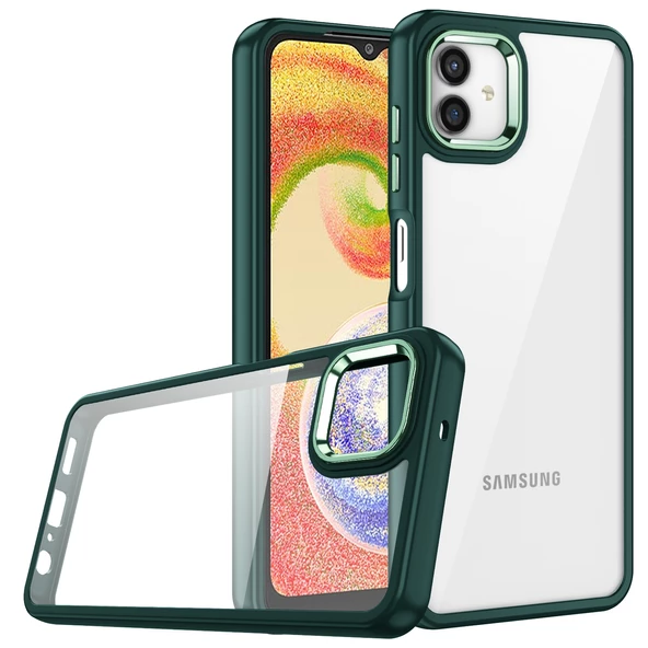Samsung Galaxy A04 Kamera Çıkıntılı Arkası Şeffaf Köşeleri Parlak Renkli Işlemeli Flora Kapak ürün görseli 1