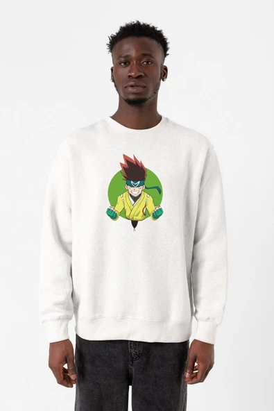 Beyblade Arman Kusaba Beyaz Erkek 2ip Sweatshirt ürün görseli 1