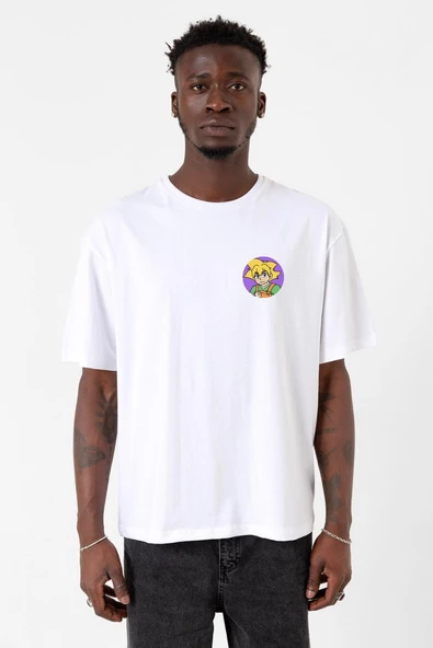 Beyblade Max Bladebreakers Beyaz Erkek Oversize Tshirt ürün görseli 1