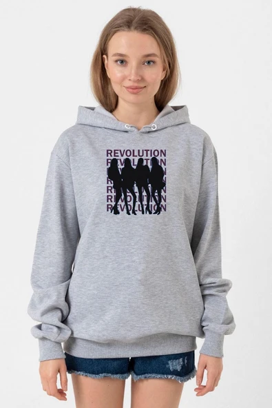 Blackpink Revolution Grimelanj Kadın 3ip Kapşonlu Sweatshirt ürün görseli 1