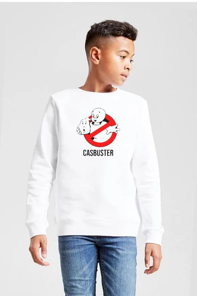 Casper The Friendly Ghost Casbuster Beyaz Çocuk 2ip Sweatshirt ürün görseli 1