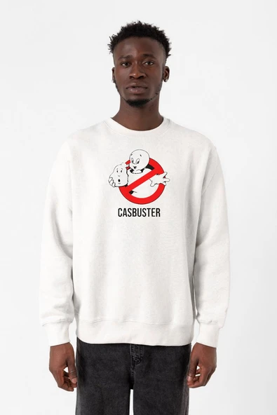 Casper The Friendly Ghost Casbuster Beyaz Erkek 2ip Sweatshirt ürün görseli 1