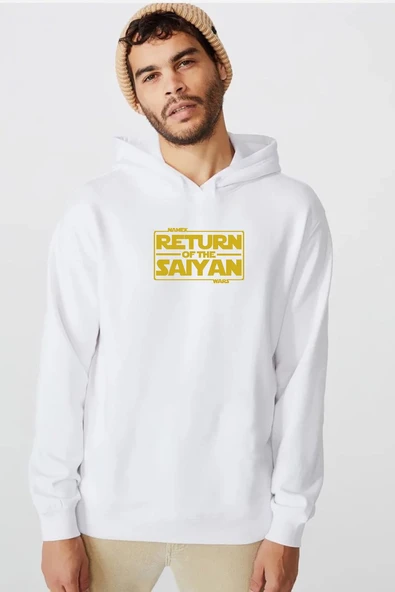 Dragon Ball Z Anime Namek Wars Beyaz Erkek 3ip Kapşonlu  Sweatshirt ürün görseli 1
