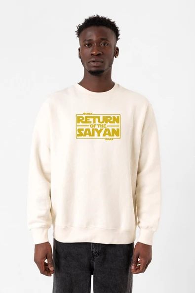 Dragon Ball Z Anime Namek Wars Ekru Erkek 2ip Sweatshirt ürün görseli 1