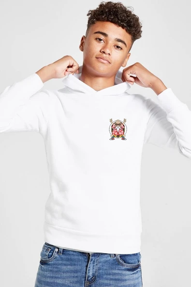 Dragon Ball Z Anime Roshi Kame Beyaz Çocuk 3ip Kapşonlu  Sweatshirt ürün görseli 1