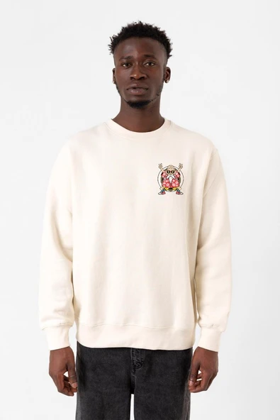 Dragon Ball Z Anime Roshi Kame Ekru Erkek 2ip Sweatshirt ürün görseli 1