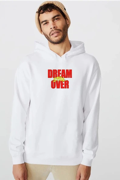 Dream Still Over Beyaz Erkek 3ip Kapşonlu  Sweatshirt ürün görseli 1