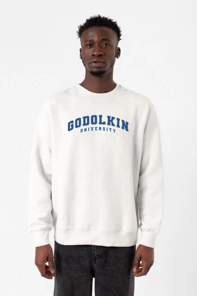 Gen V Godolkin University Letter Beyaz Erkek 2ip Sweatshirt ürün görseli 1