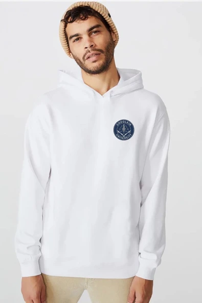 Gen V Godolkin University Emblem Beyaz Erkek 3ip Kapşonlu  Sweatshirt ürün görseli 1
