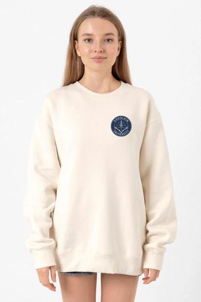 Gen V Godolkin University Emblem Ekru Kadın 2ip Sweatshirt ürün görseli 1