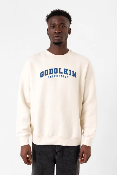 Gen V Godolkin University Letter Ekru Erkek 2ip Sweatshirt ürün görseli 1
