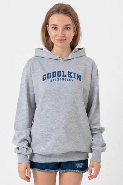 Gen V Godolkin University Letter Grimelanj Kadın 3ip Kapşonlu Sweatshirt ürün görseli 1