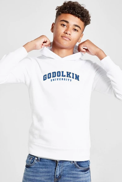 Gen V Godolkin University Letter Beyaz Çocuk 3ip Kapşonlu  Sweatshirt ürün görseli 1