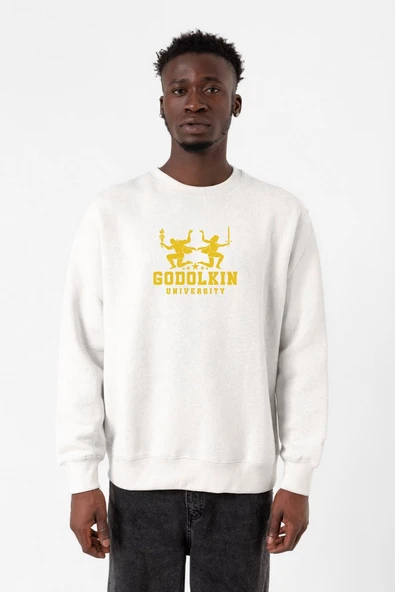 Gen V Godolkin University Logo Beyaz Erkek 2ip Sweatshirt ürün görseli 1