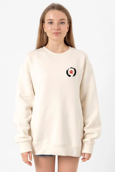 Ghost Of Tsushima Logo Ekru Kadın 2ip Sweatshirt ürün görseli 1